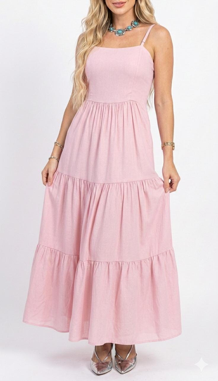 Vestido Duna Rosa Elegance Longo – Modela o Corpo